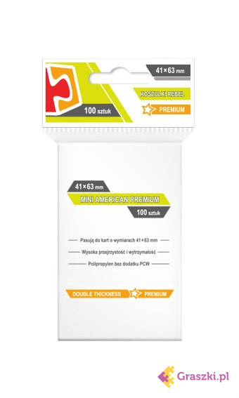 Koszulki na karty Rebel (41x63 mm) Mini American Premium, 100 sztuk